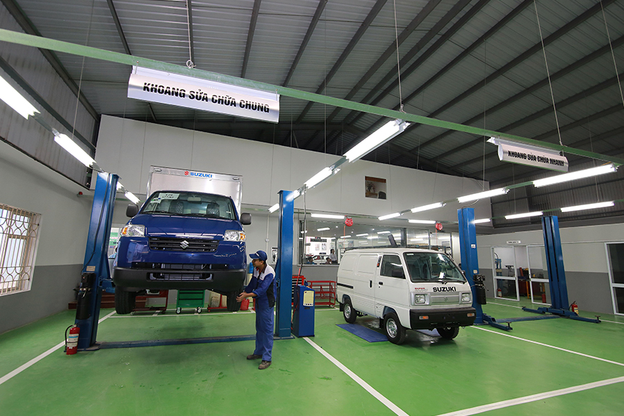 Xưởng sửa chữa của đại lý showroom Suzuki tại Đà Nẵng