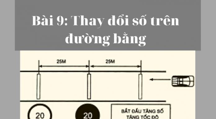 Bài 9 là Thay đổi số trên đường bằng