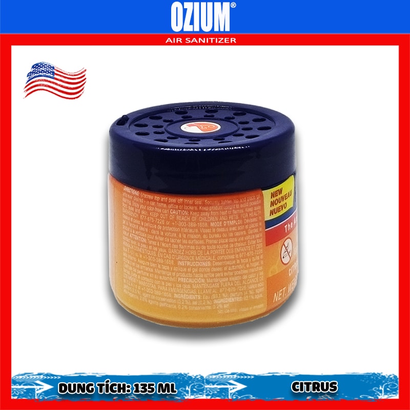 Sáp Gel khử mùi ô tô Ozium Air Citrus từ Mỹ