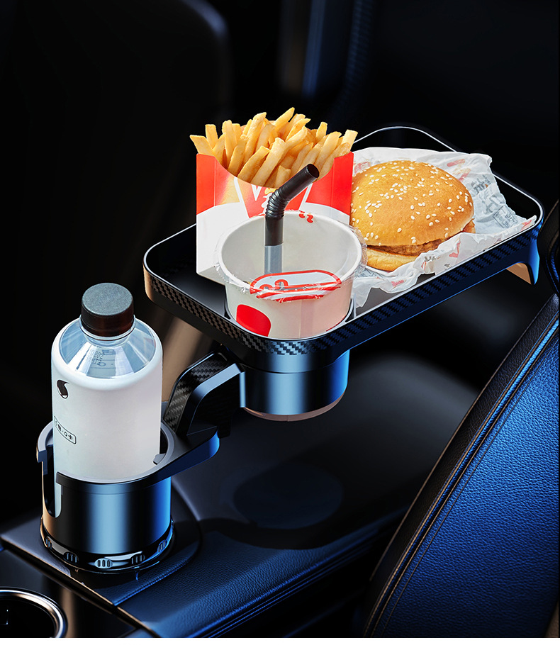 Khay đựng đồ ăn trên ô tô xoay 360 độ , bàn ăn nhỏ