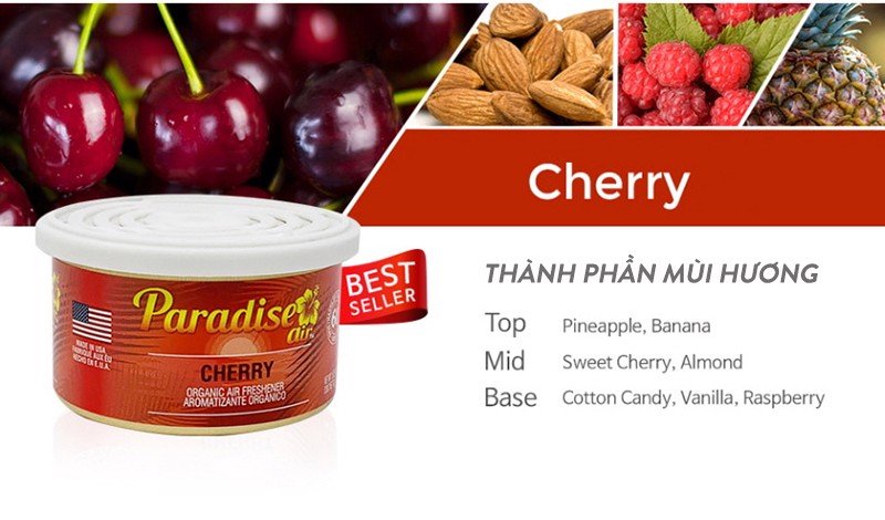 Sáp thơm ô tô Paradise Cherry - USA