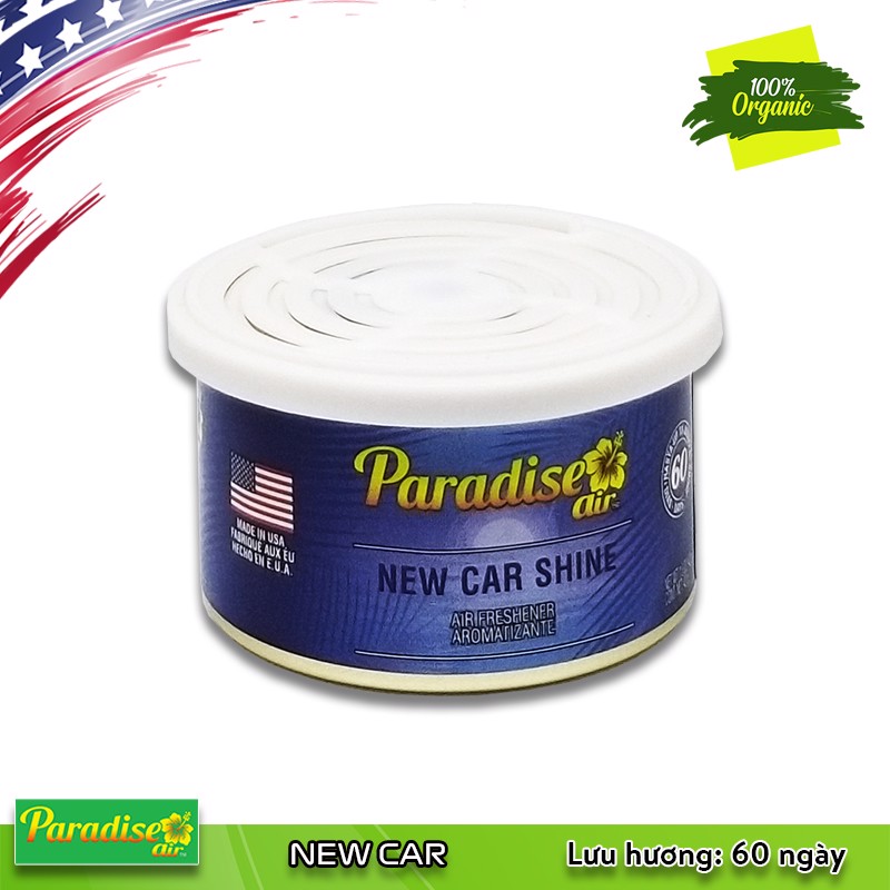 Sáp thơm ô tô khử mùi xe mới Paradise New Car Shine - USA